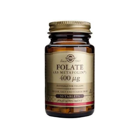 FOLATO (METAFOLIN) 400 MCG 50 COMPRIMIDOS SOLGAR