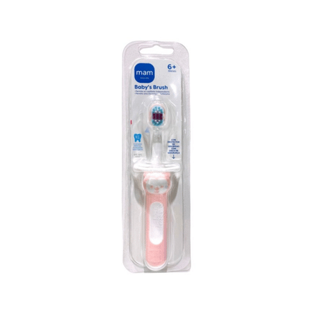 CEPILLO DENTAL INFANTIL BABY´S BRUSH 6+M 1 UNIDAD COLOR ROSA