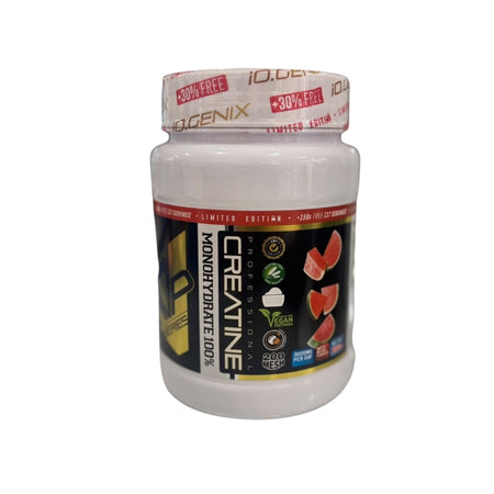 Professional Creatine Monohydrate 100% Watermelon 650 g (500 g + 150 g Gratis) - iO.GENIX