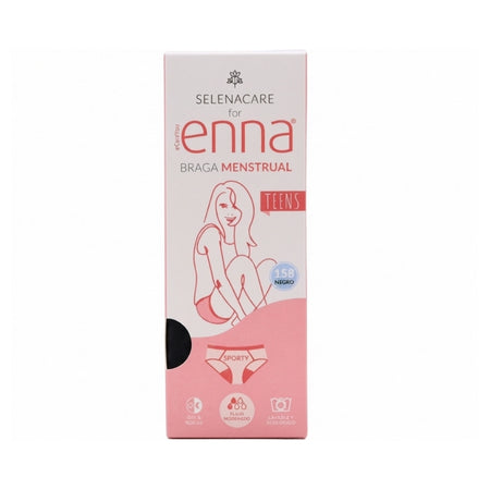 Braga Menstrual Selenacare for Enna Teens Sporty Negra (Talla 158)